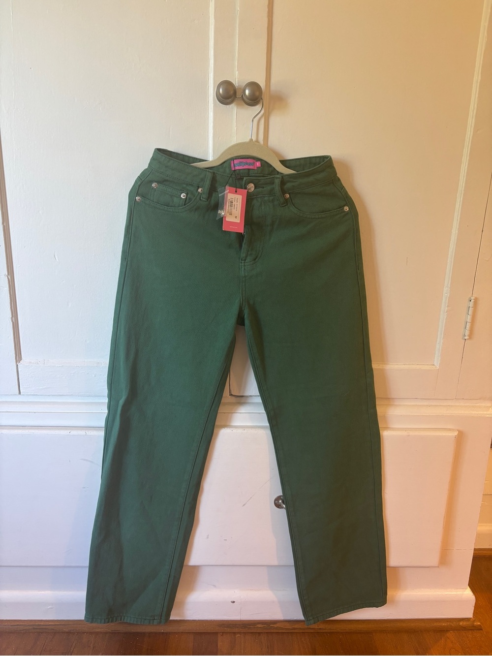 Edikted Forest Green Straight-Leg Women’s Jeans